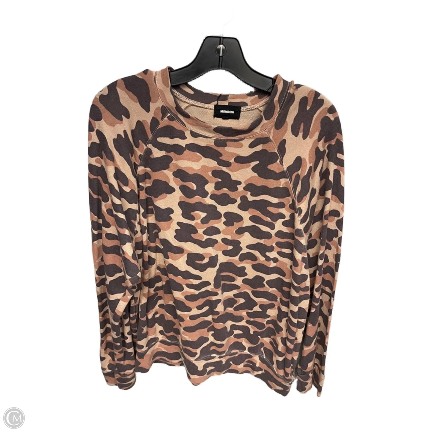 Sweatshirt Crewneck By Monrow In Camouflage Print, Size: M