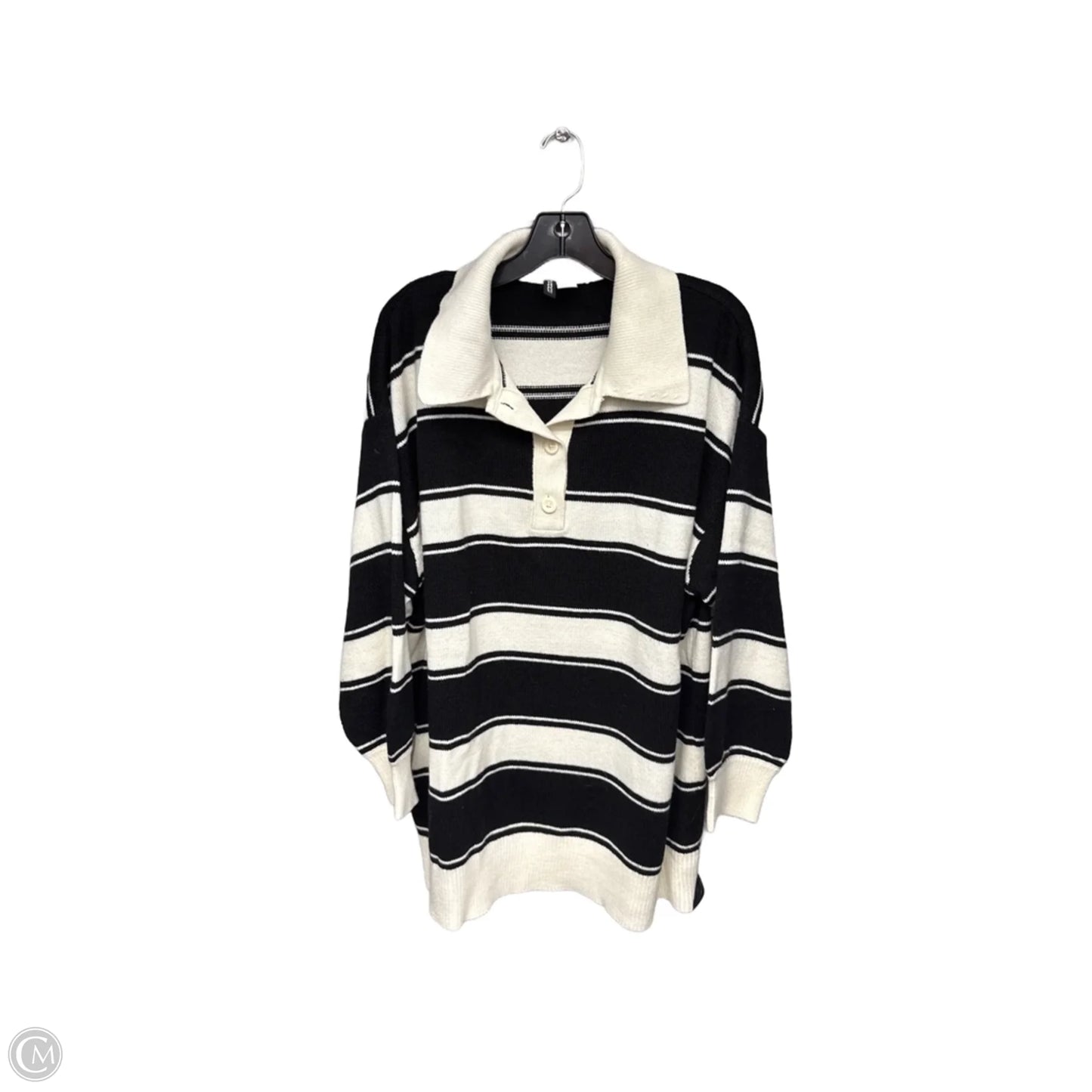 Sweater By Divided In Black & Cream, Size: Xl