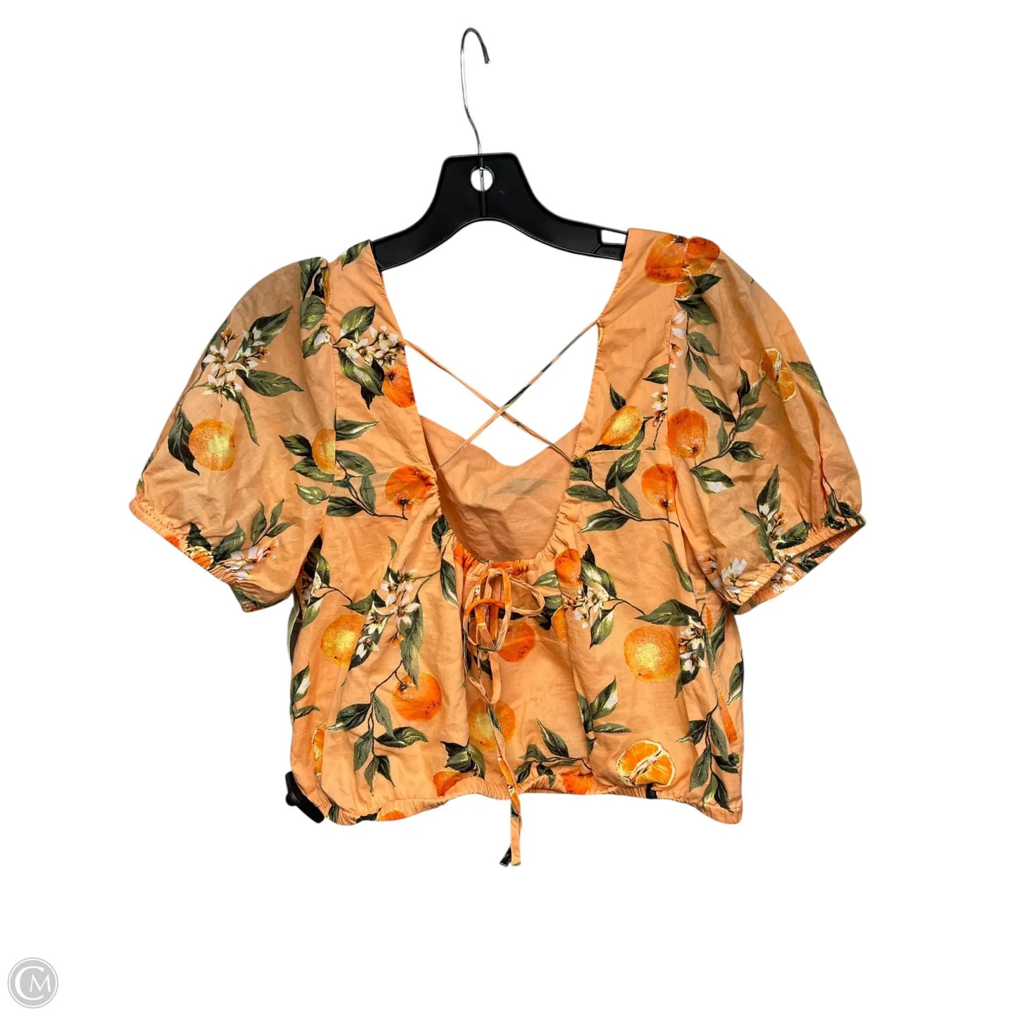 Top Short Sleeve By Loft In Orange, Size: Mp