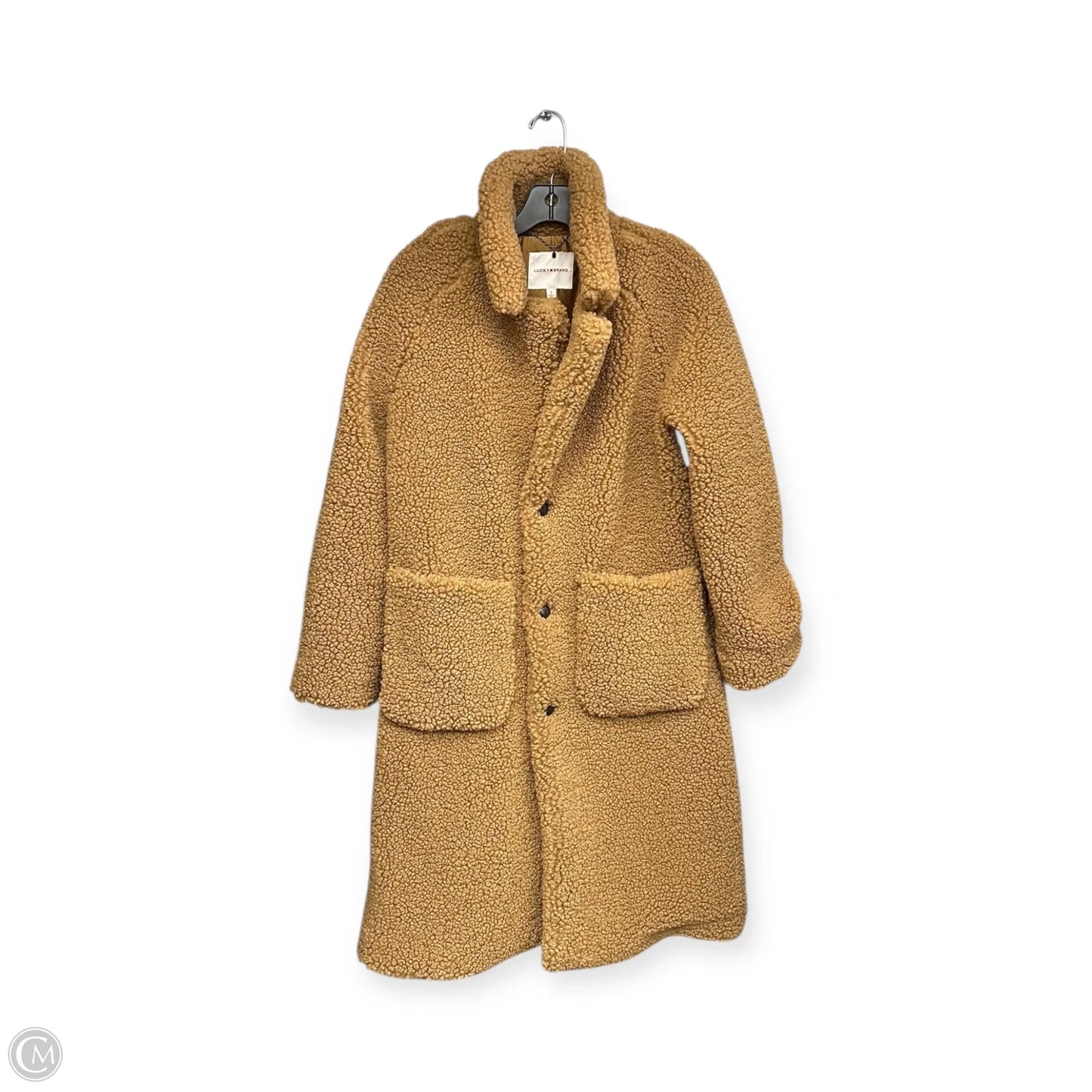 Jacket Faux Fur & Sherpa By Lucky Brand In Brown, Size: S