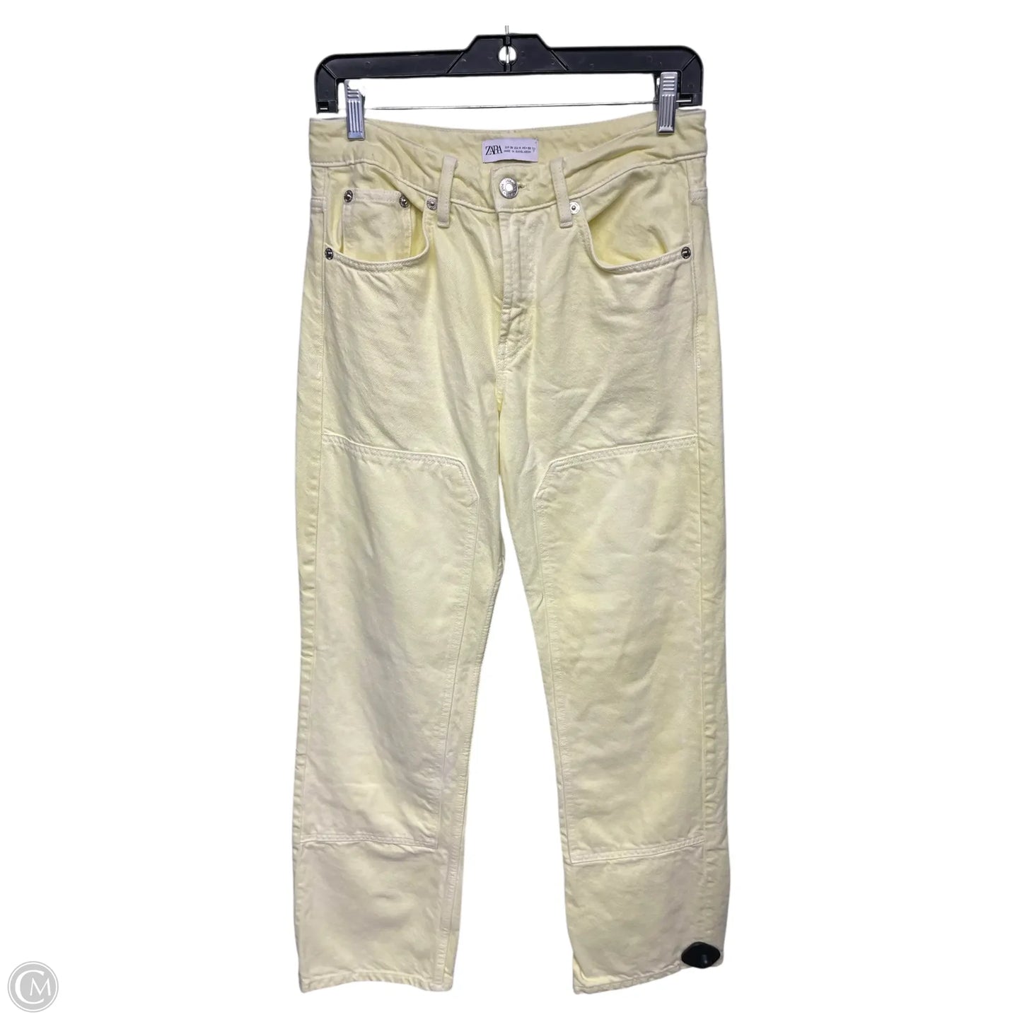 Jeans Straight By Zara In Yellow, Size: 4