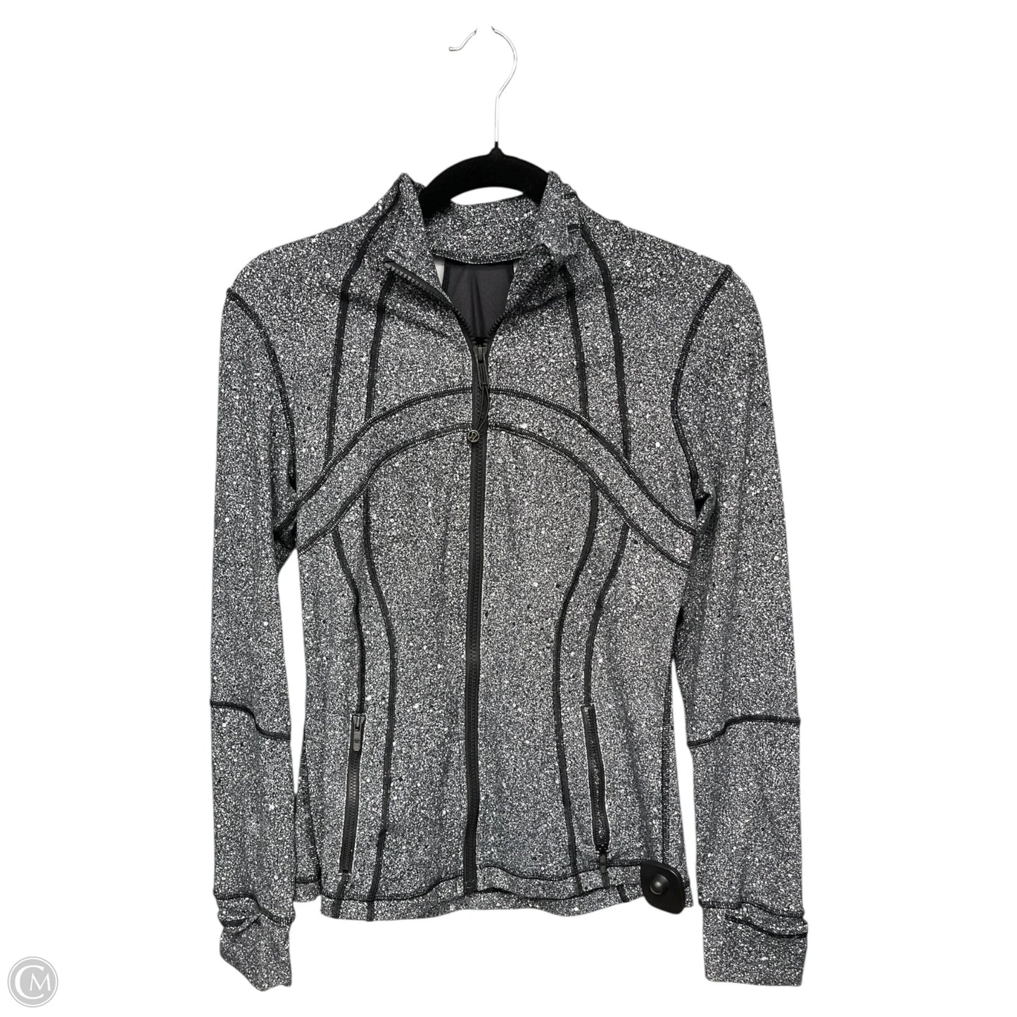 Athletic Jacket By Lululemon In Black & White, Size: 6