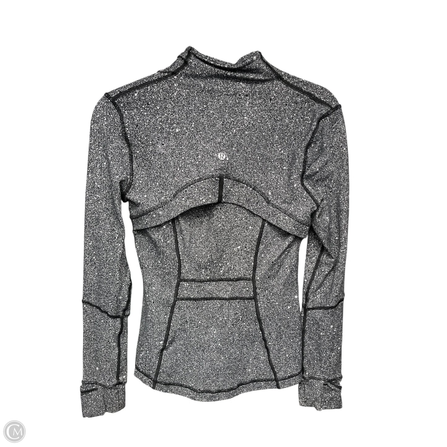 Athletic Jacket By Lululemon In Black & White, Size: 6