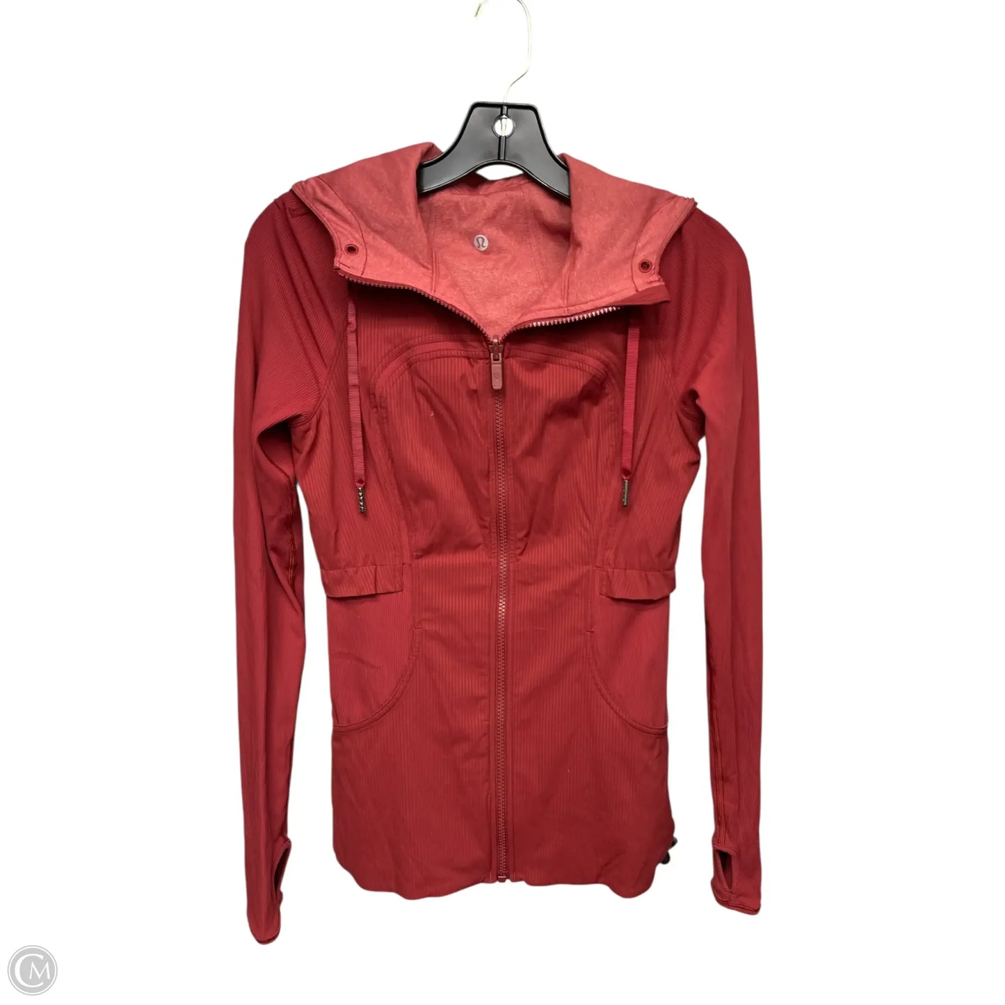 Athletic Jacket By Lululemon In Red, Size: S
