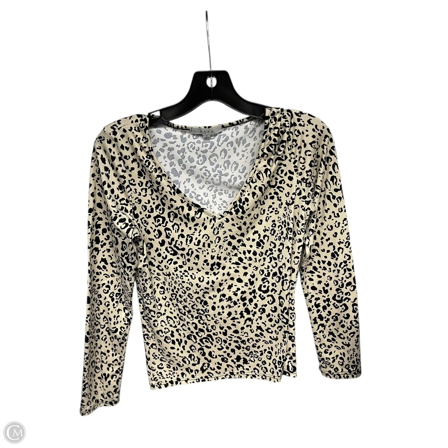 Top Long Sleeve By Gaze In Animal Print, Size: S