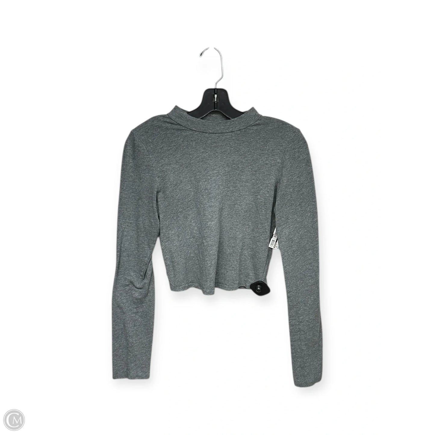 Top Long Sleeve By Bozzolo In Grey, Size: L