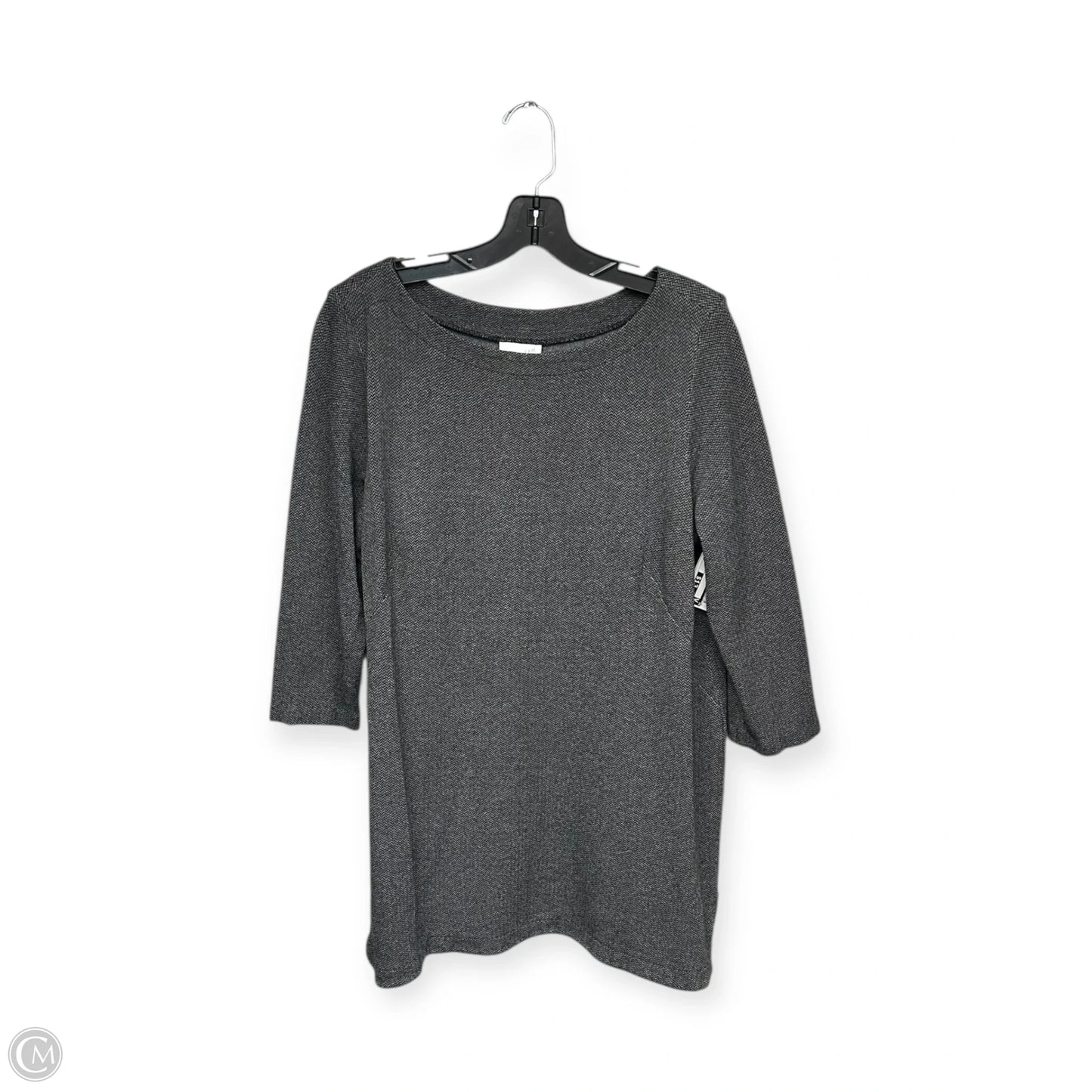Top 3/4 Sleeve By J. Jill In Black & Grey, Size: M
