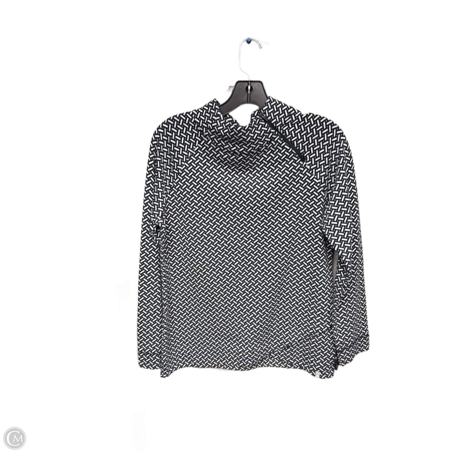 Top Long Sleeve By Talbots In Blue & White, Size: S