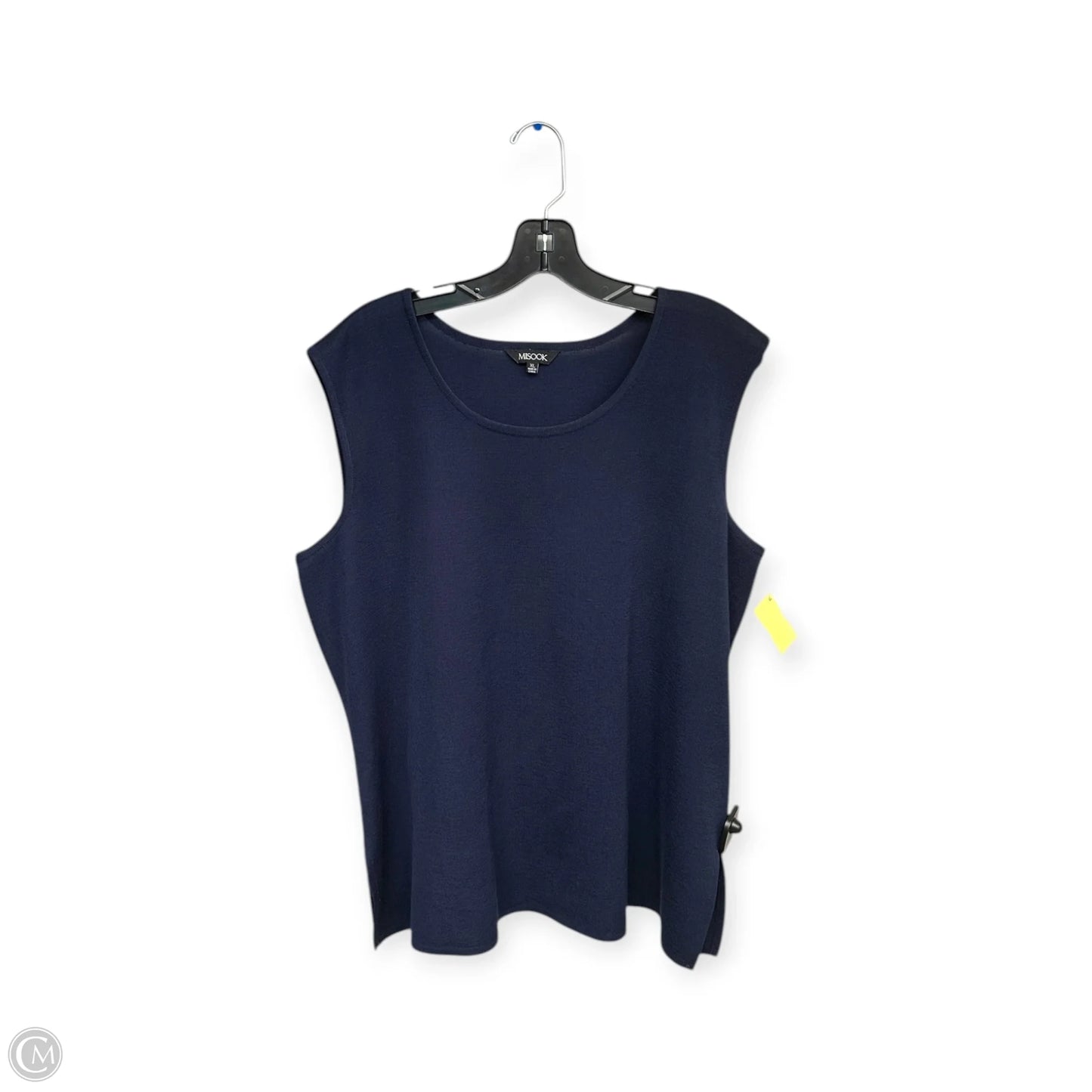 Top Sleeveless By Misook In Navy, Size: Xl