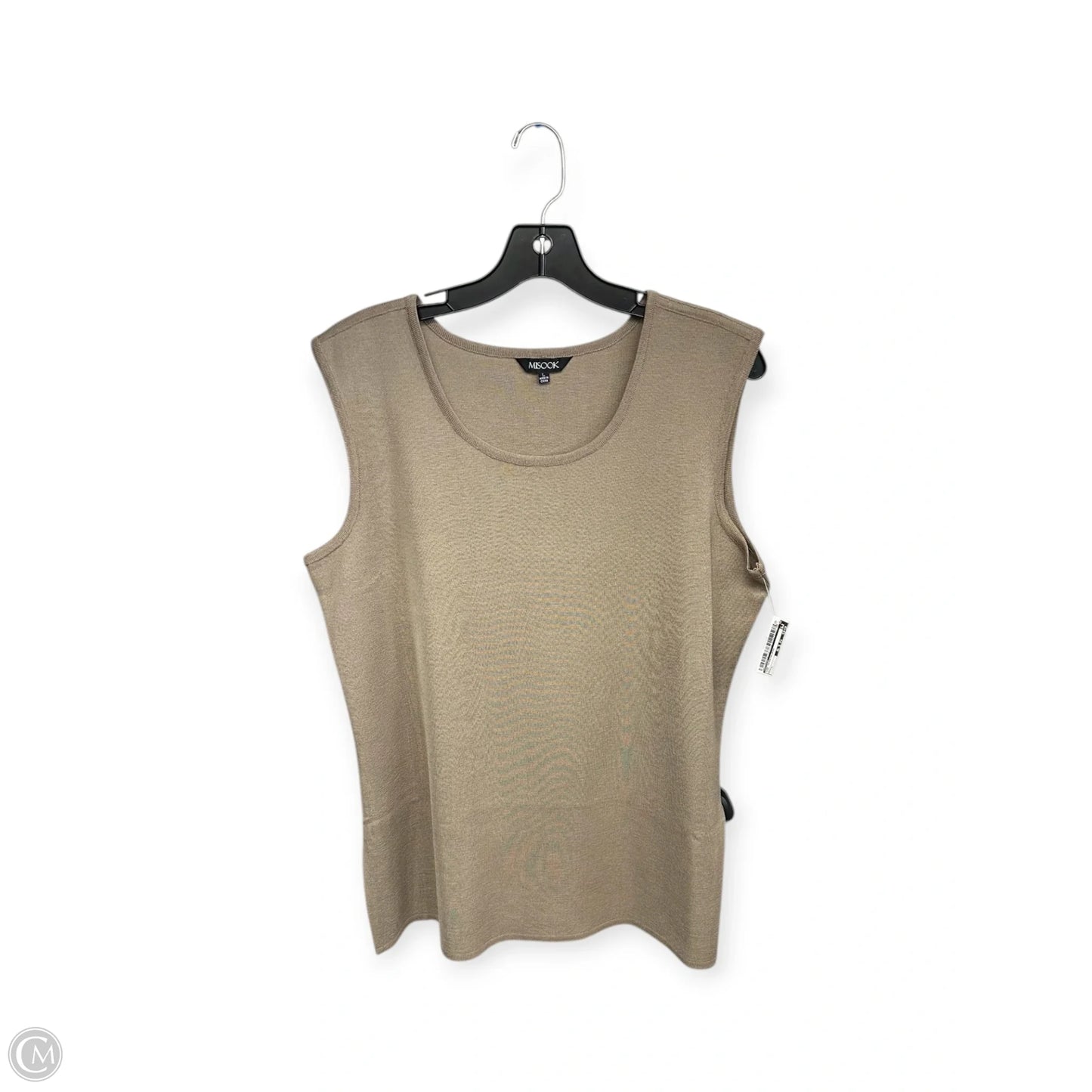 Top Sleeveless By Misook In Tan, Size: L
