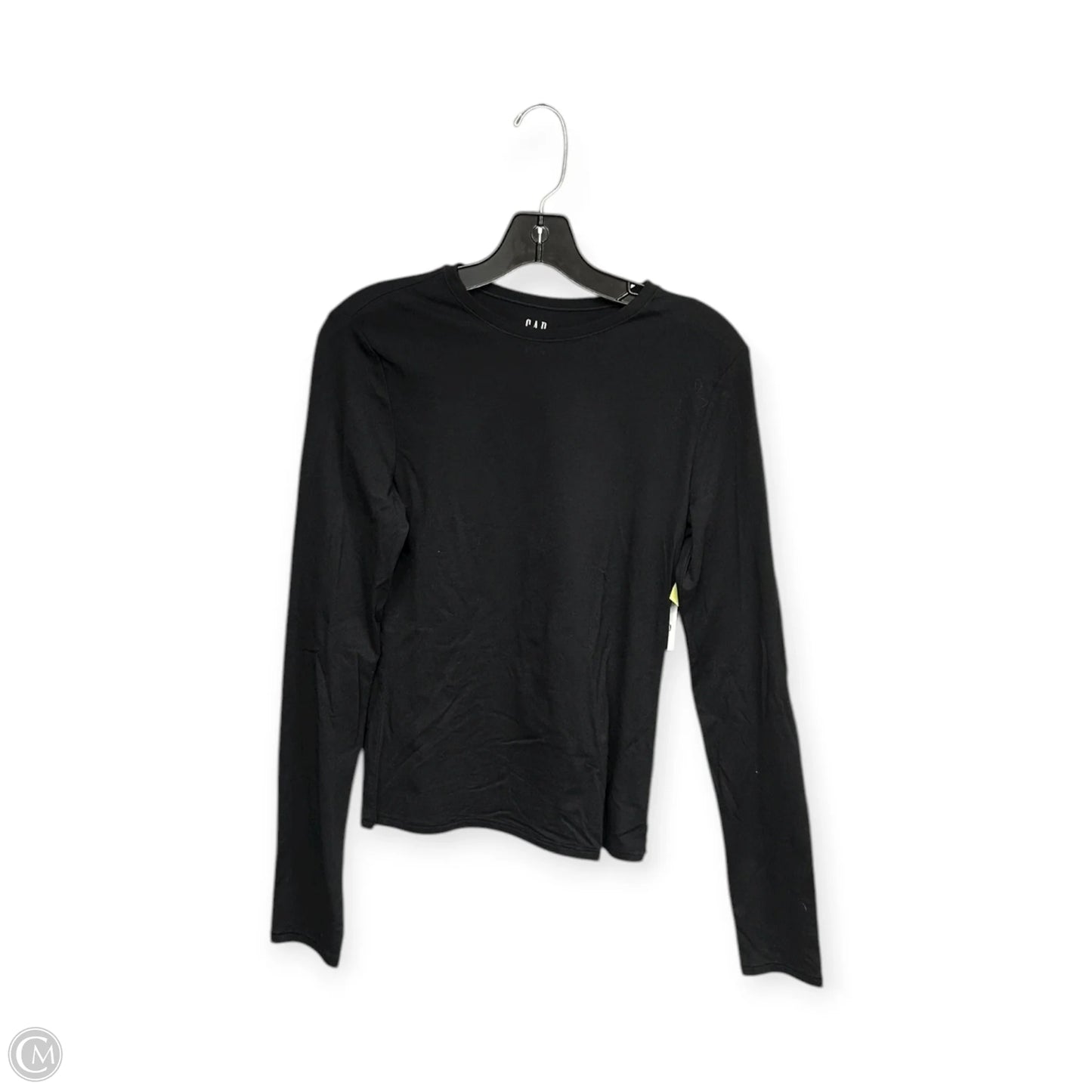 Top Long Sleeve Basic By Gap In Black, Size: M