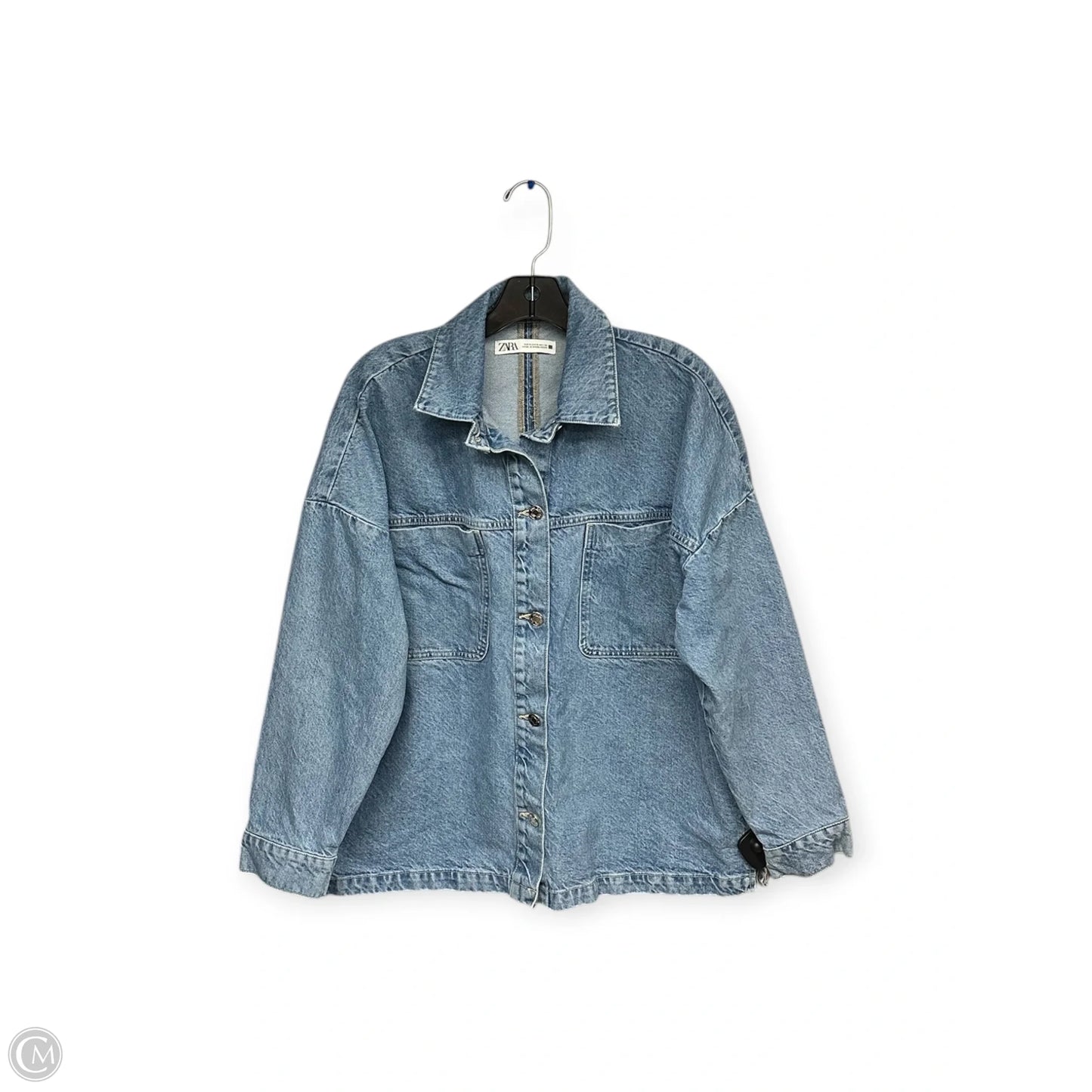Jacket Denim By Zara In Blue Denim, Size: S