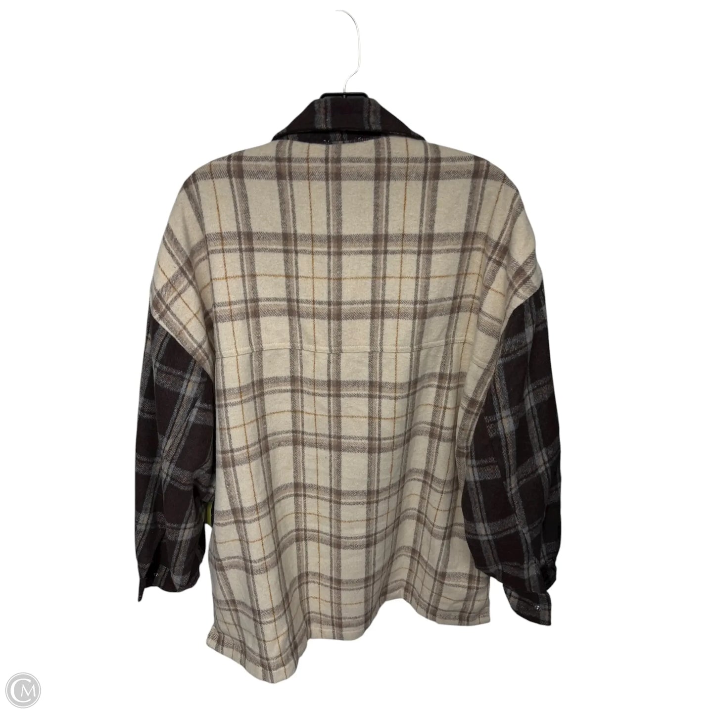 Jacket Shirt By Princess Polly In Brown, Size: L