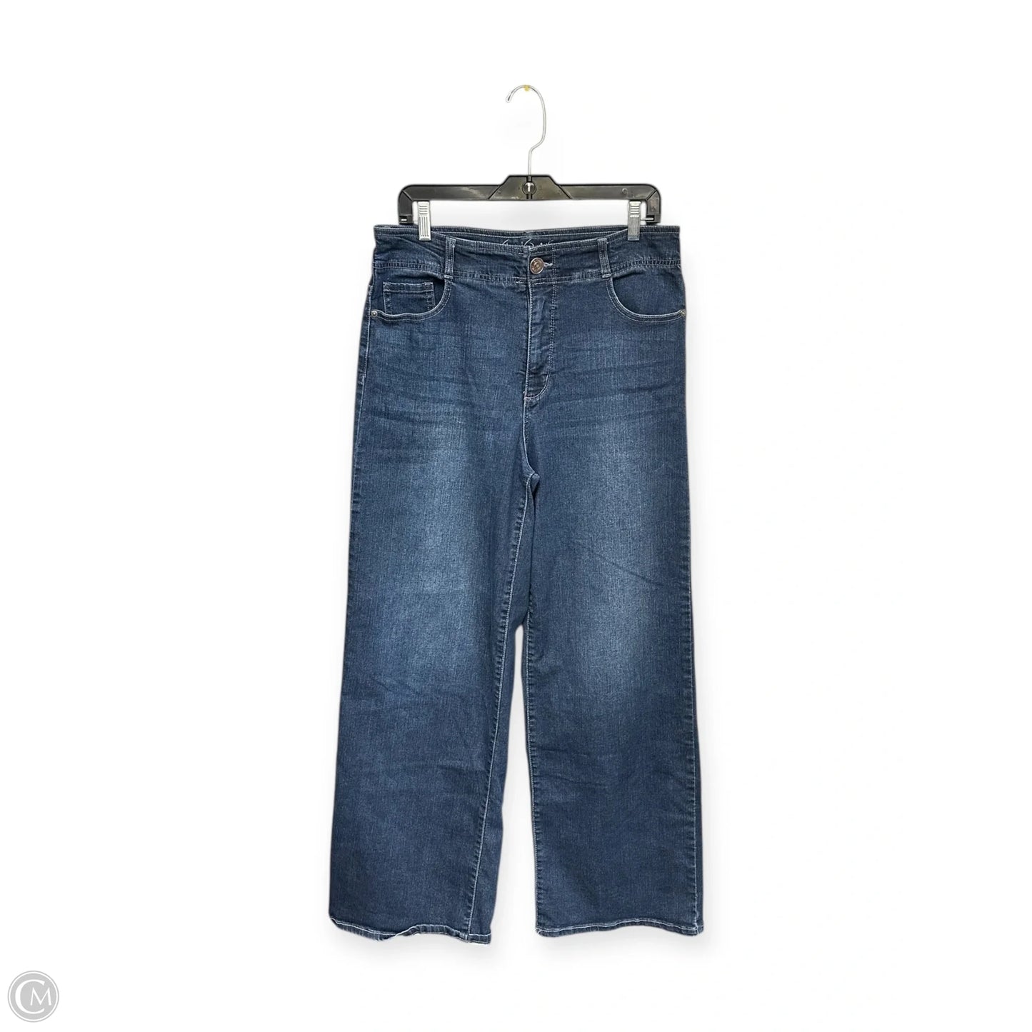 Jeans Wide Leg By Gloria Vanderbilt In Blue Denim, Size: 12