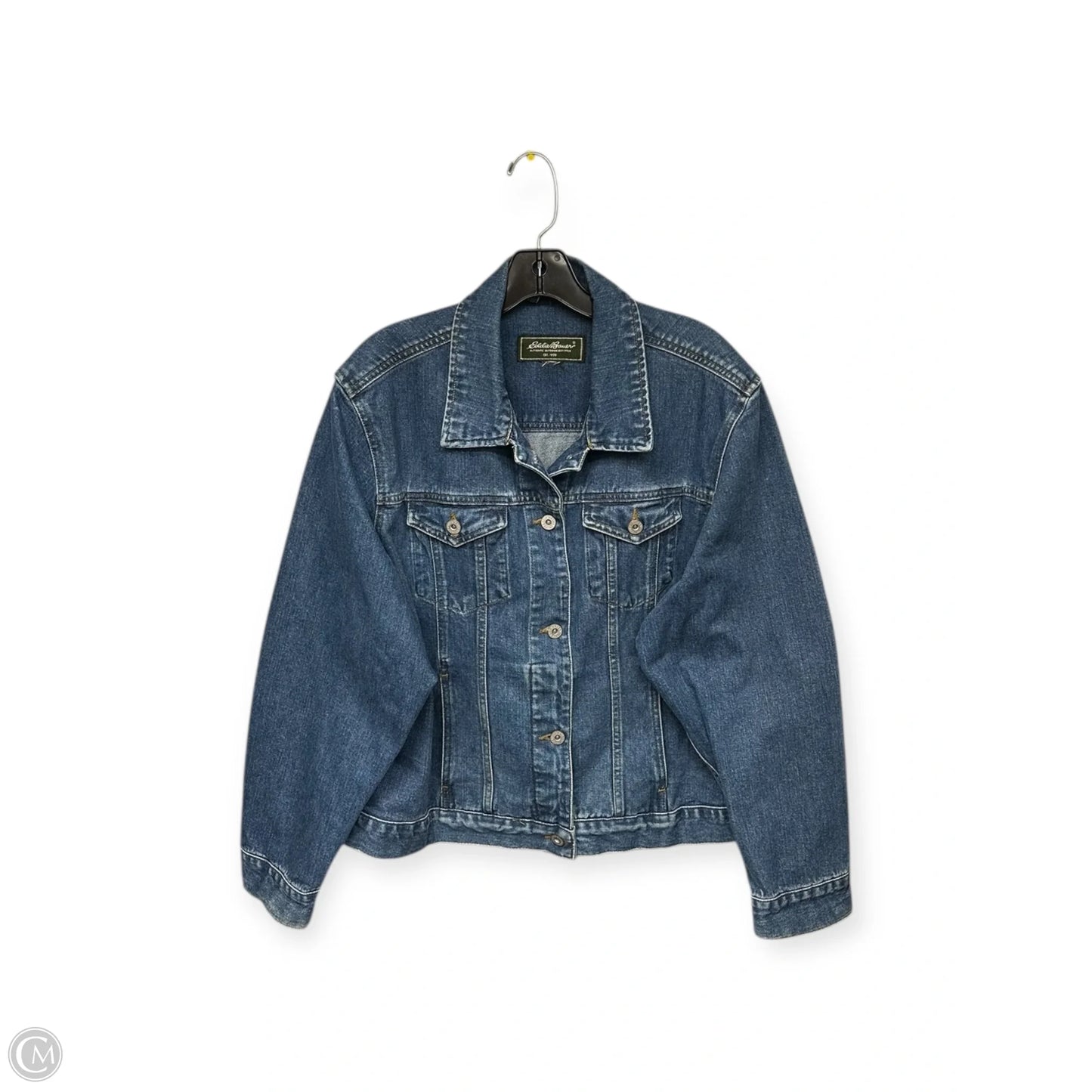 Jacket Denim By Eddie Bauer In Blue Denim, Size: Xl