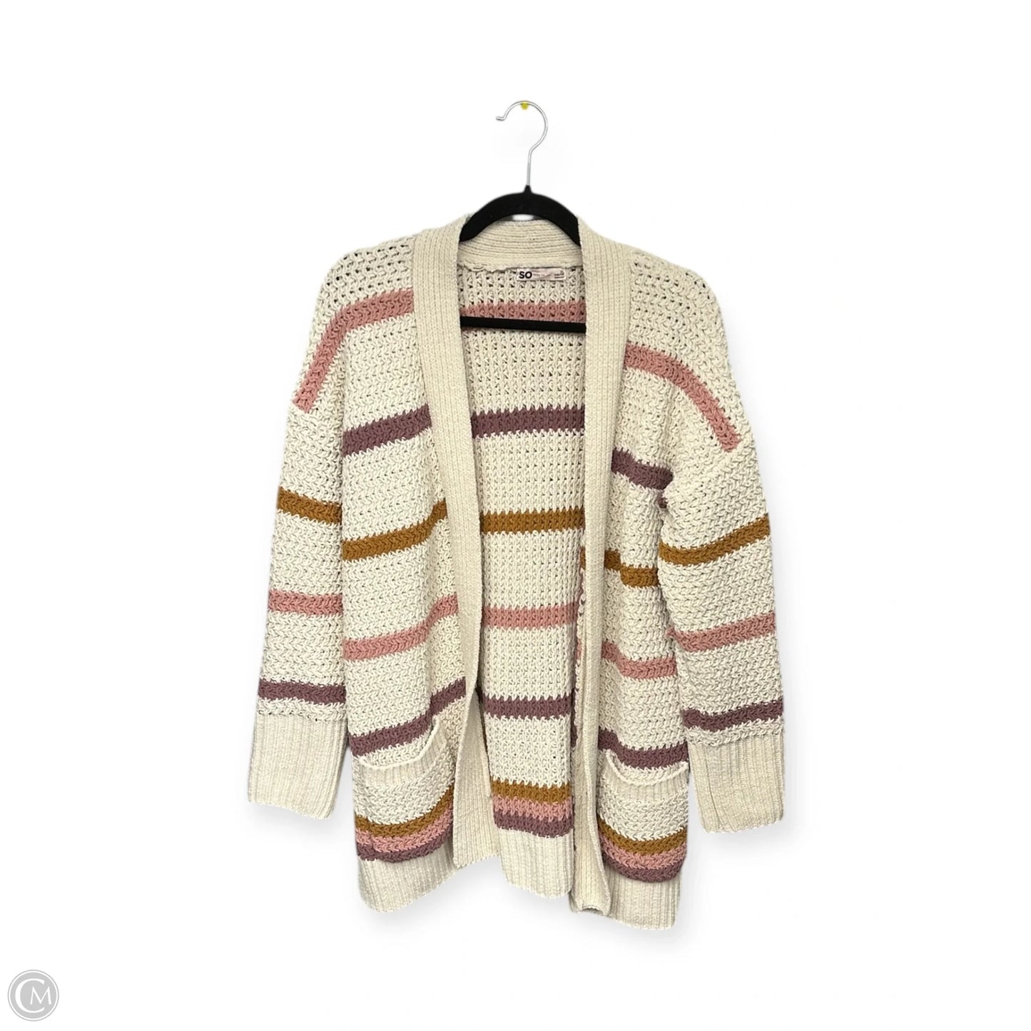 Cardigan By So In Striped Pattern, Size: Xl
