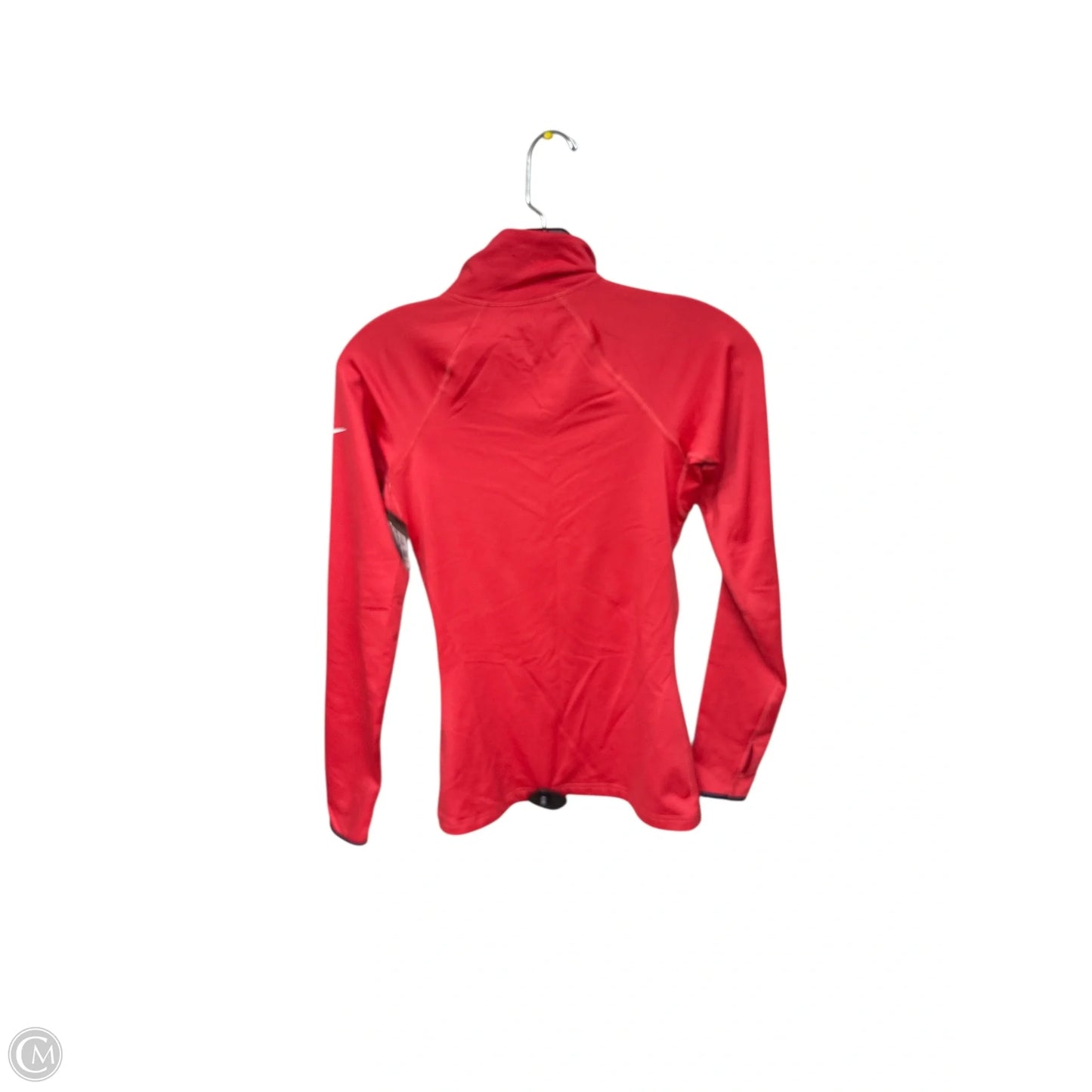 Athletic Top Long Sleeve Collar By Nike Apparel In Orange, Size: Xs