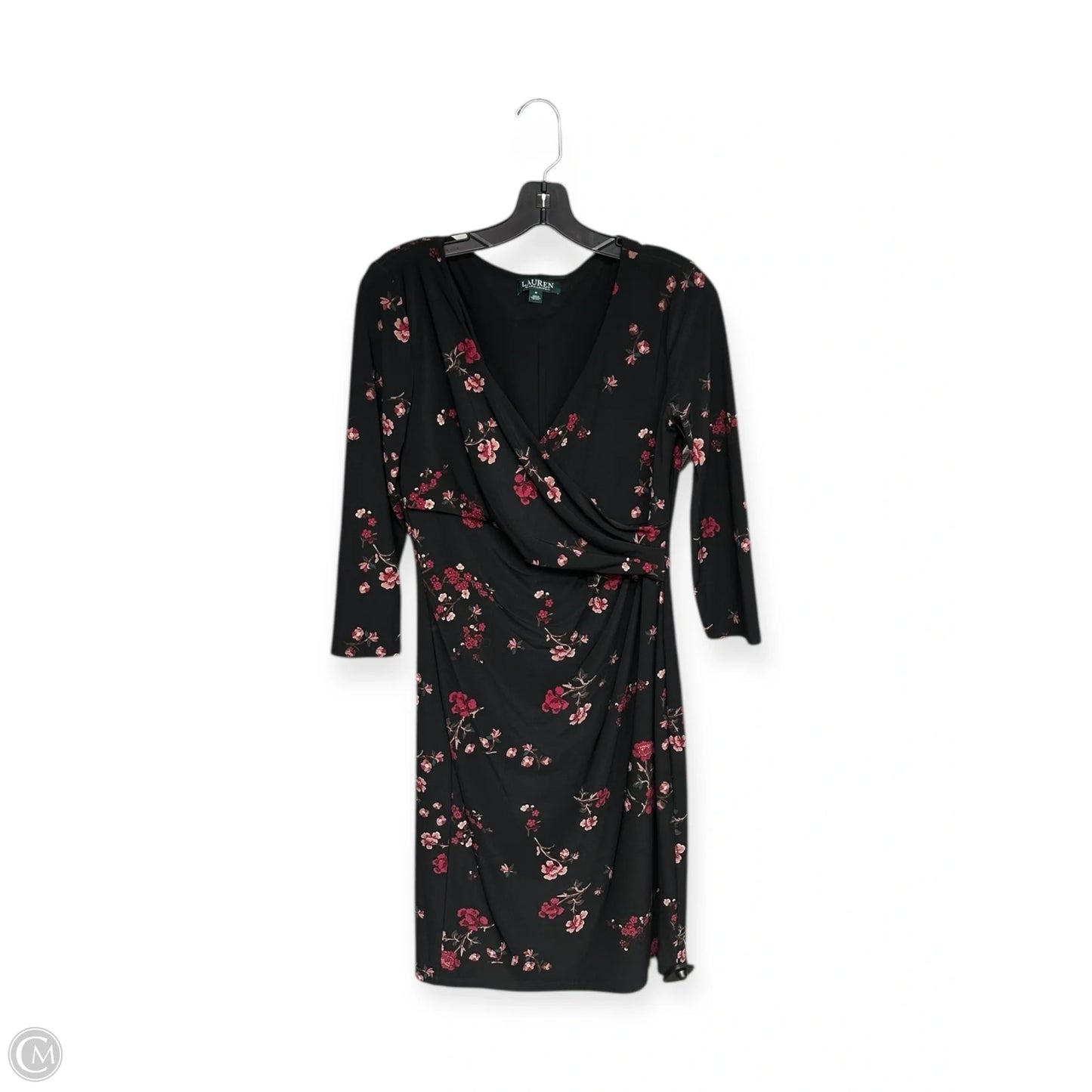 Dress Party Midi By Lauren By Ralph Lauren In Black & Red, Size: 8