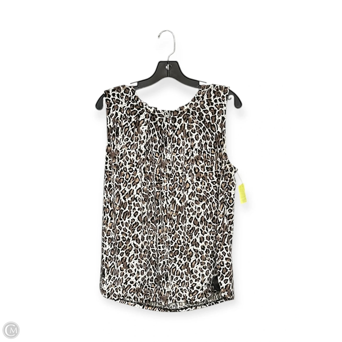 Top Sleeveless By Adrianna Papell In Animal Print, Size: L