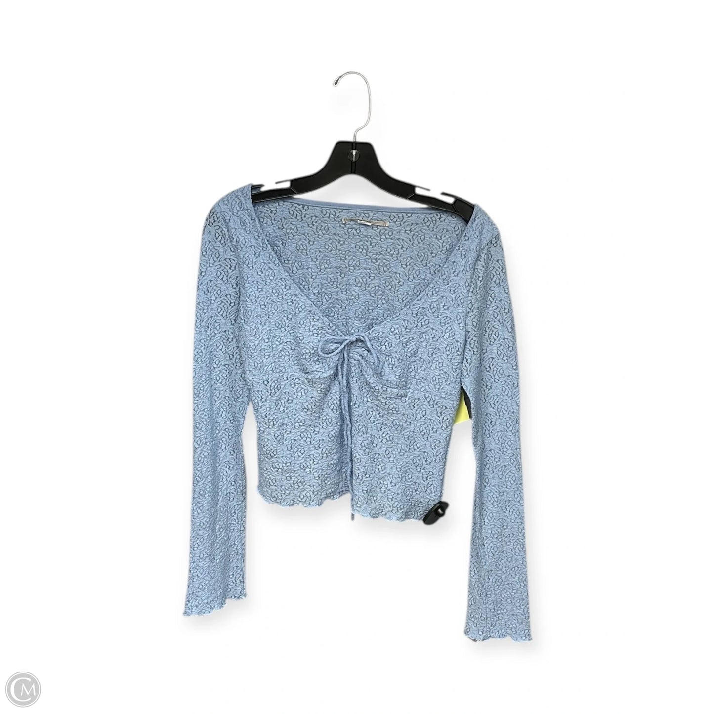 Top Long Sleeve By Kimichi Blue In Blue, Size: L