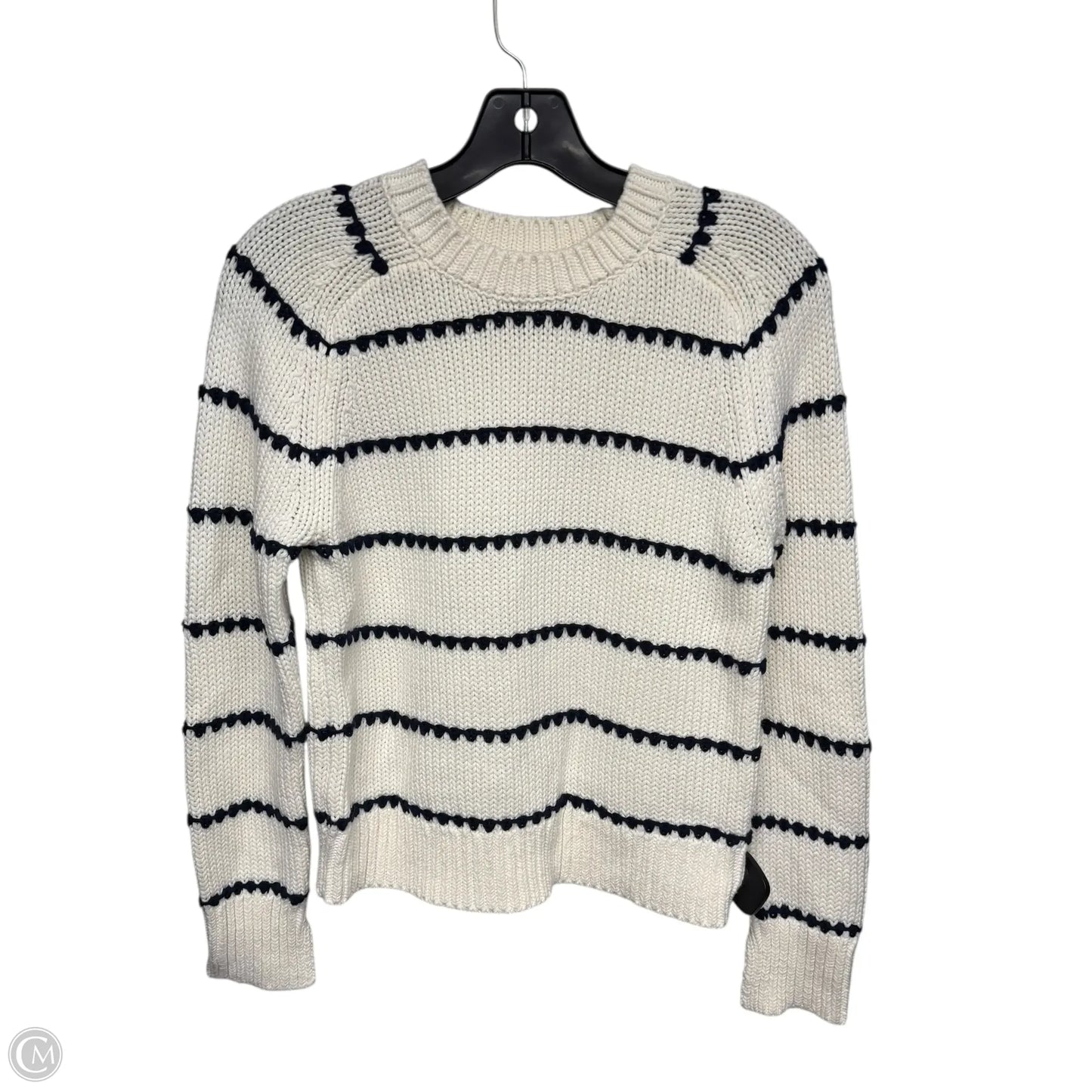 Sweater By Madewell In Blue & Cream, Size: Xs