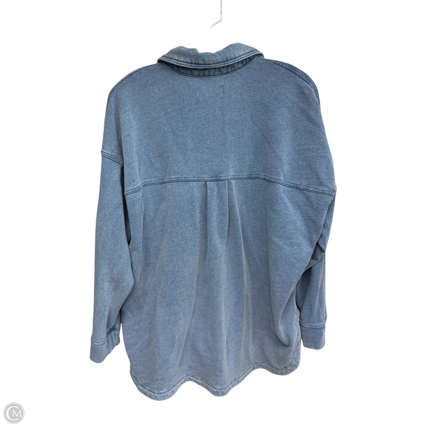 Jacket Shirt By Z Supply In Blue Denim, Size: M