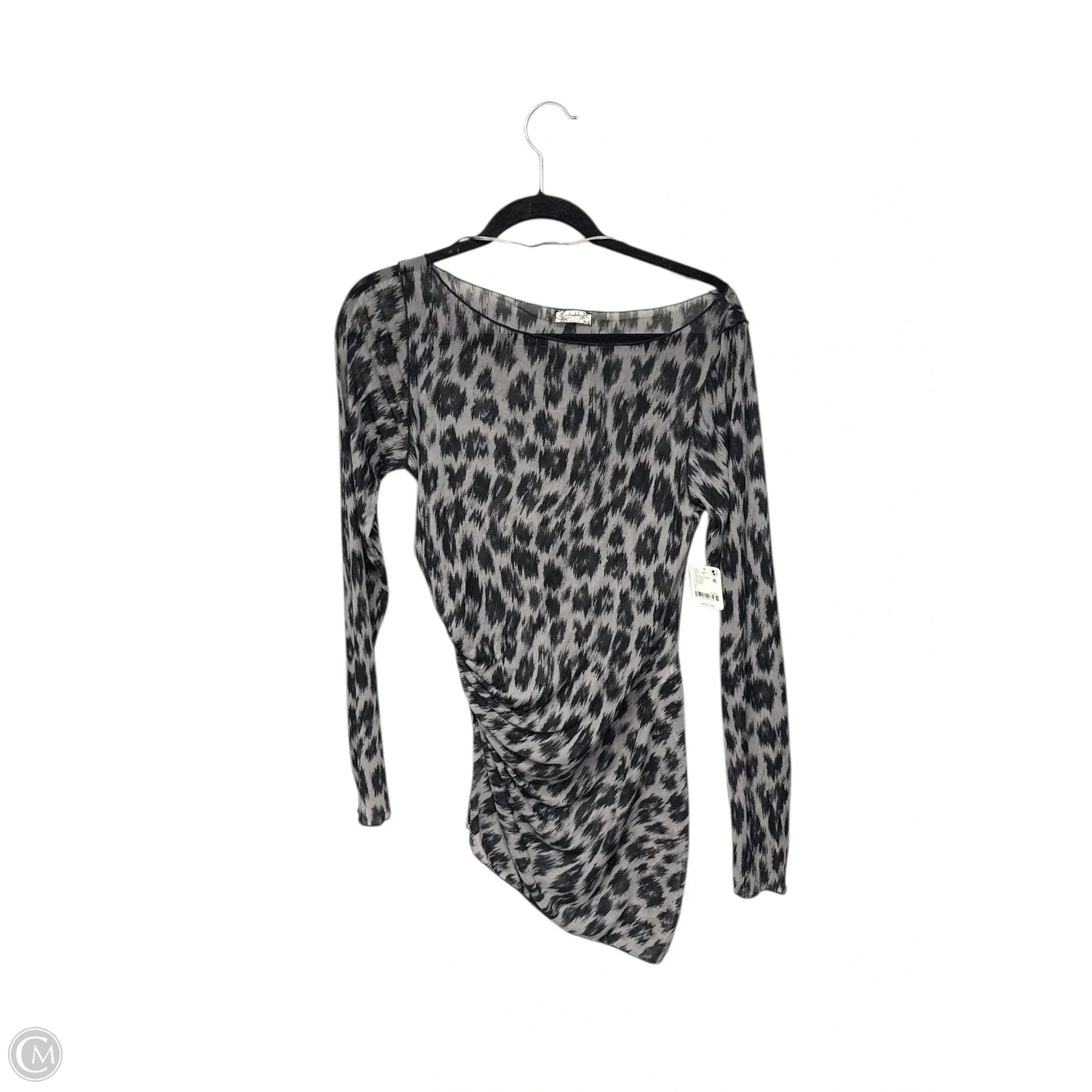 Top Long Sleeve By Free People In Black & Grey, Size: L