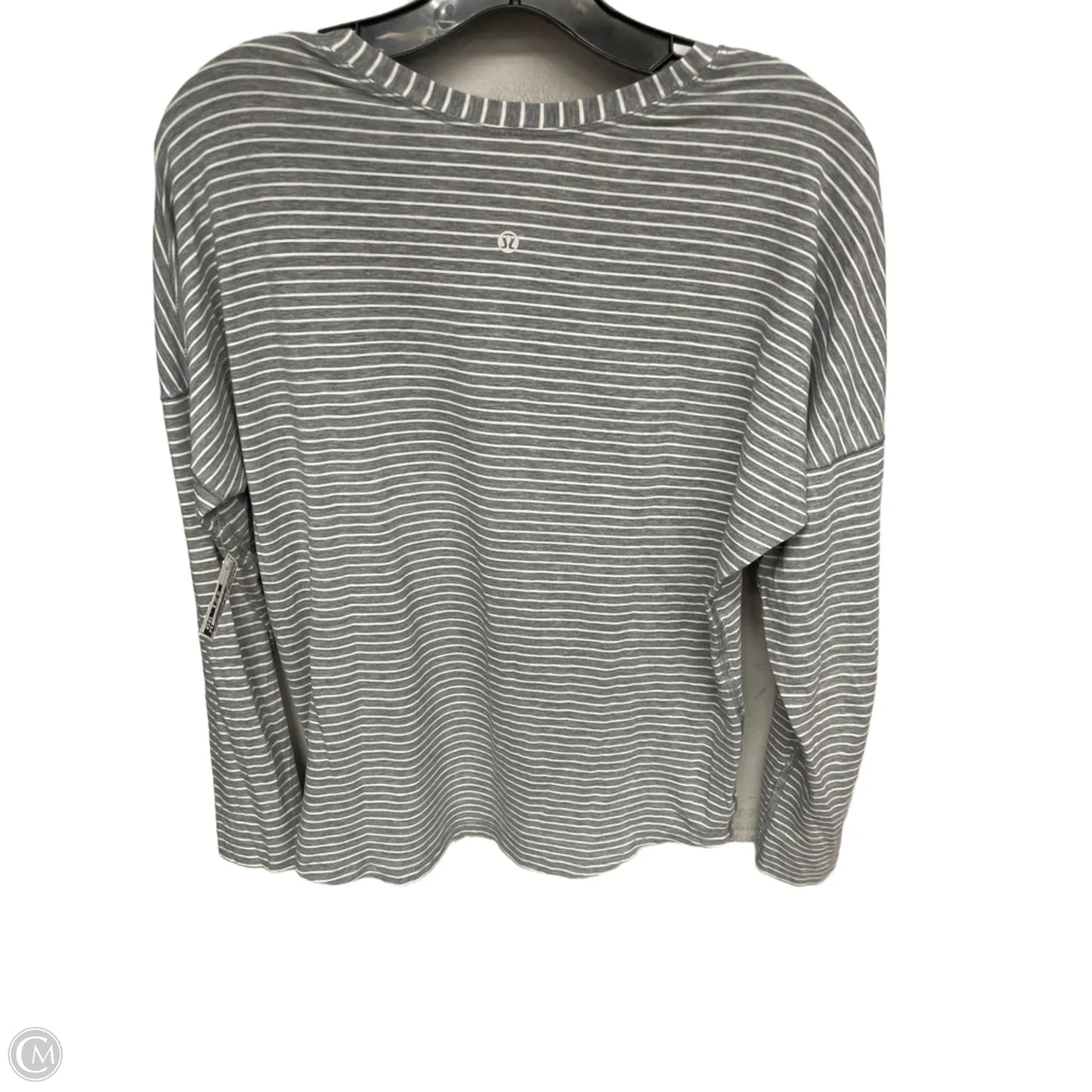 Athletic Top Long Sleeve Crewneck By Lululemon In Grey, Size: S