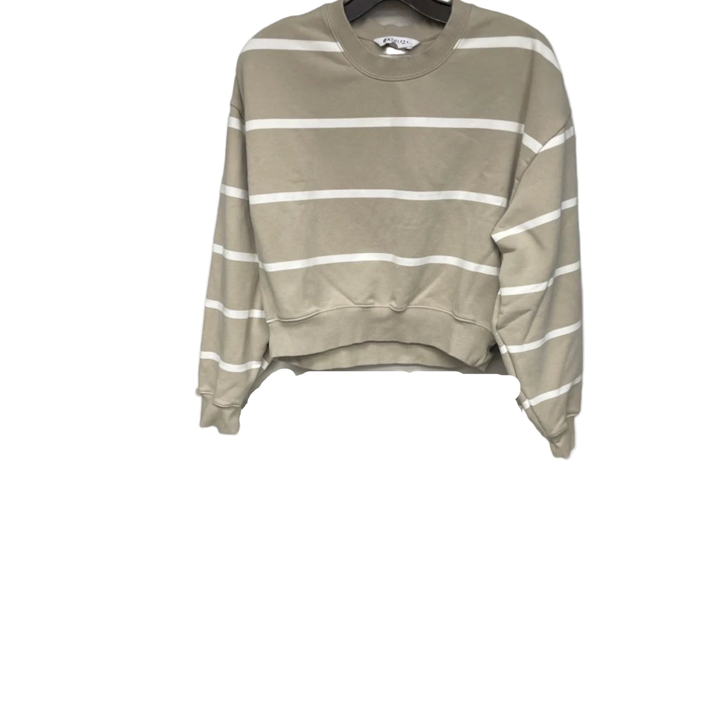 Athletic Sweatshirt Crewneck By Athleta In Striped Pattern, Size: M
