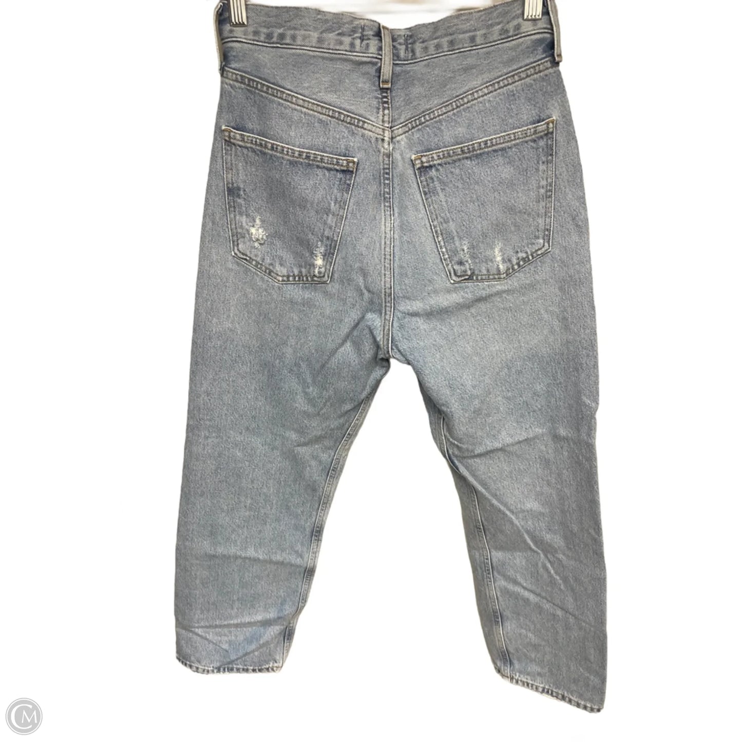 Jeans Straight By Agolde In Blue Denim, Size: 0