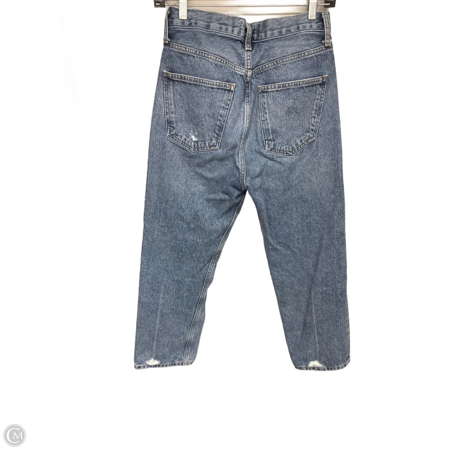 Jeans Straight By Agolde In Blue Denim, Size: 0