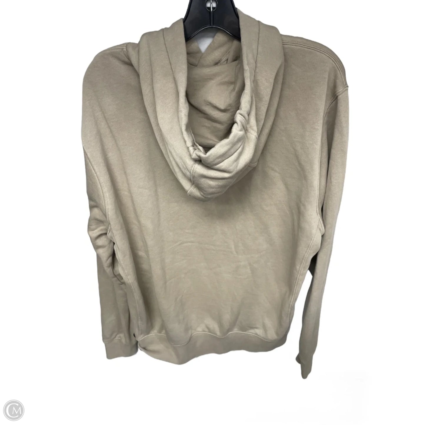 Athletic Sweatshirt Hoodie By Nike Apparel In Tan, Size: M