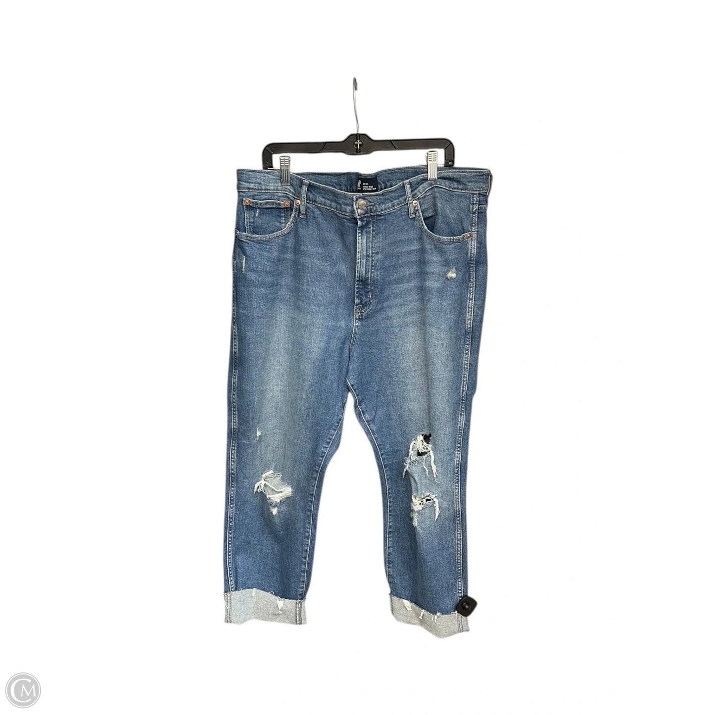 Jeans Cropped By Gap In Blue Denim, Size: 20