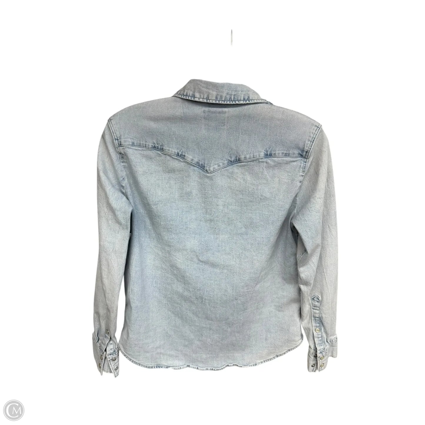Top Long Sleeve By Levis In Blue Denim, Size: Xs