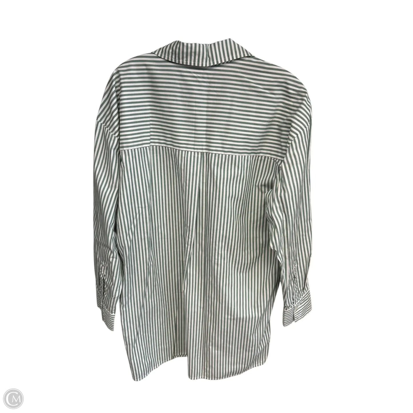 Dress Casual Short By Abercrombie And Fitch In Green & White, Size: M