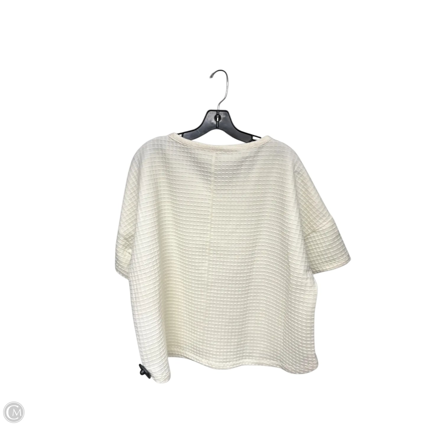 Top Short Sleeve By Max Studio In Cream, Size: L