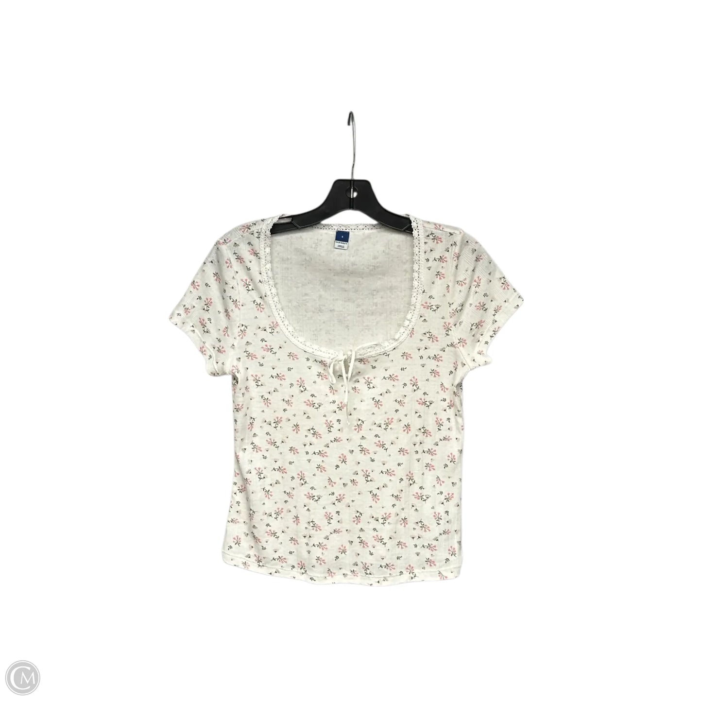 Top Short Sleeve Basic By Old Navy In Floral Print, Size: S