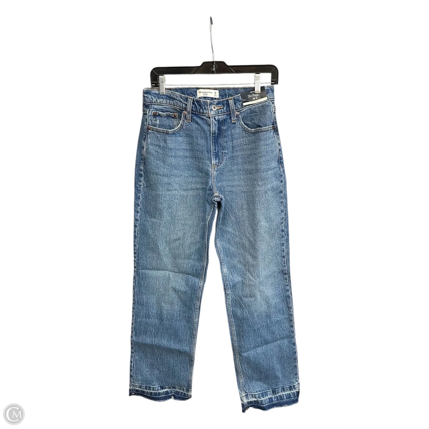 Jeans Wide Leg By Abercrombie And Fitch In Blue Denim, Size: 2l