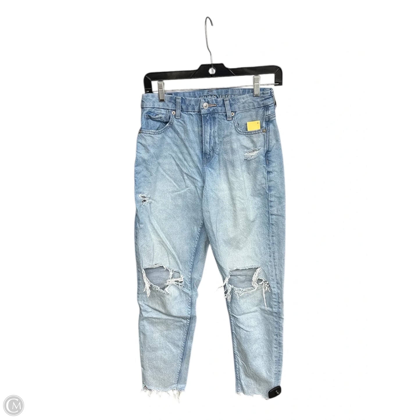 Jeans Straight By American Eagle In Blue Denim, Size: 2