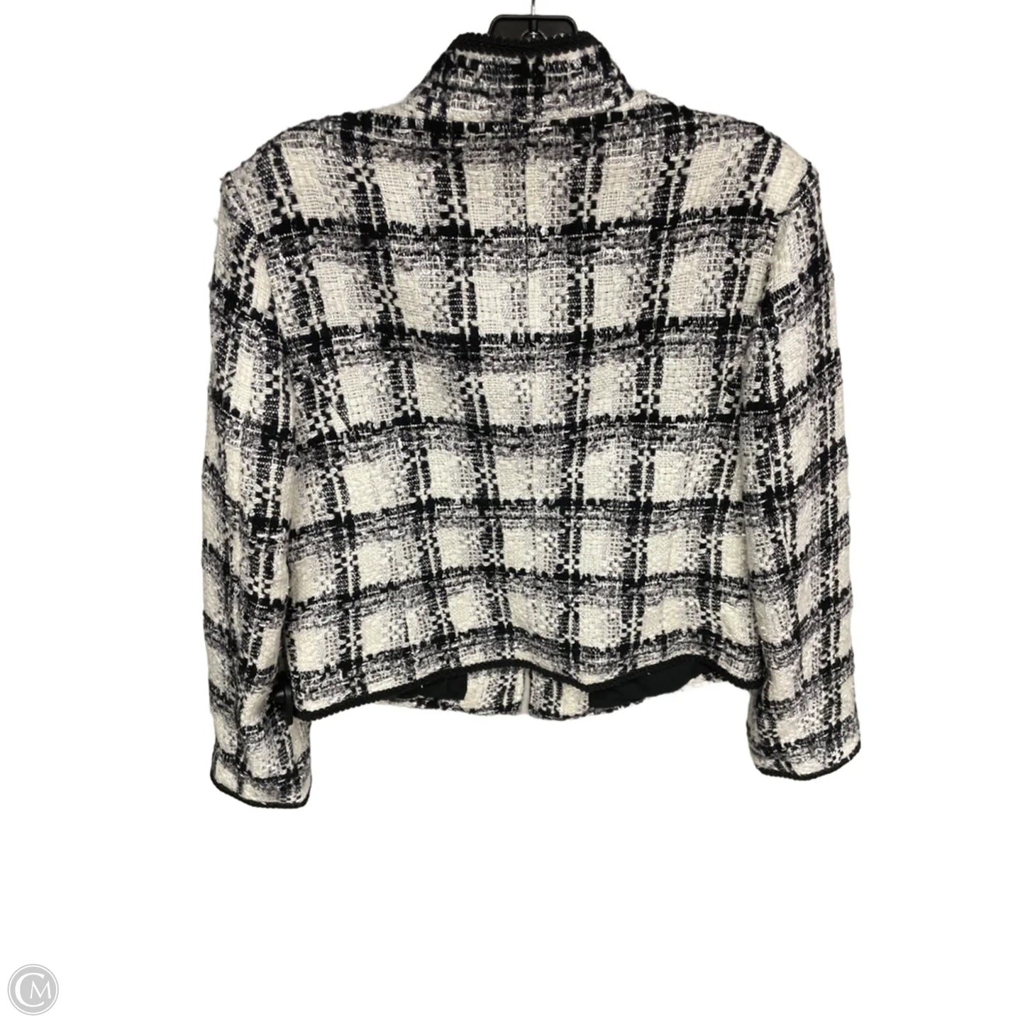 Blazer By Chicos In Black & Cream, Size: L