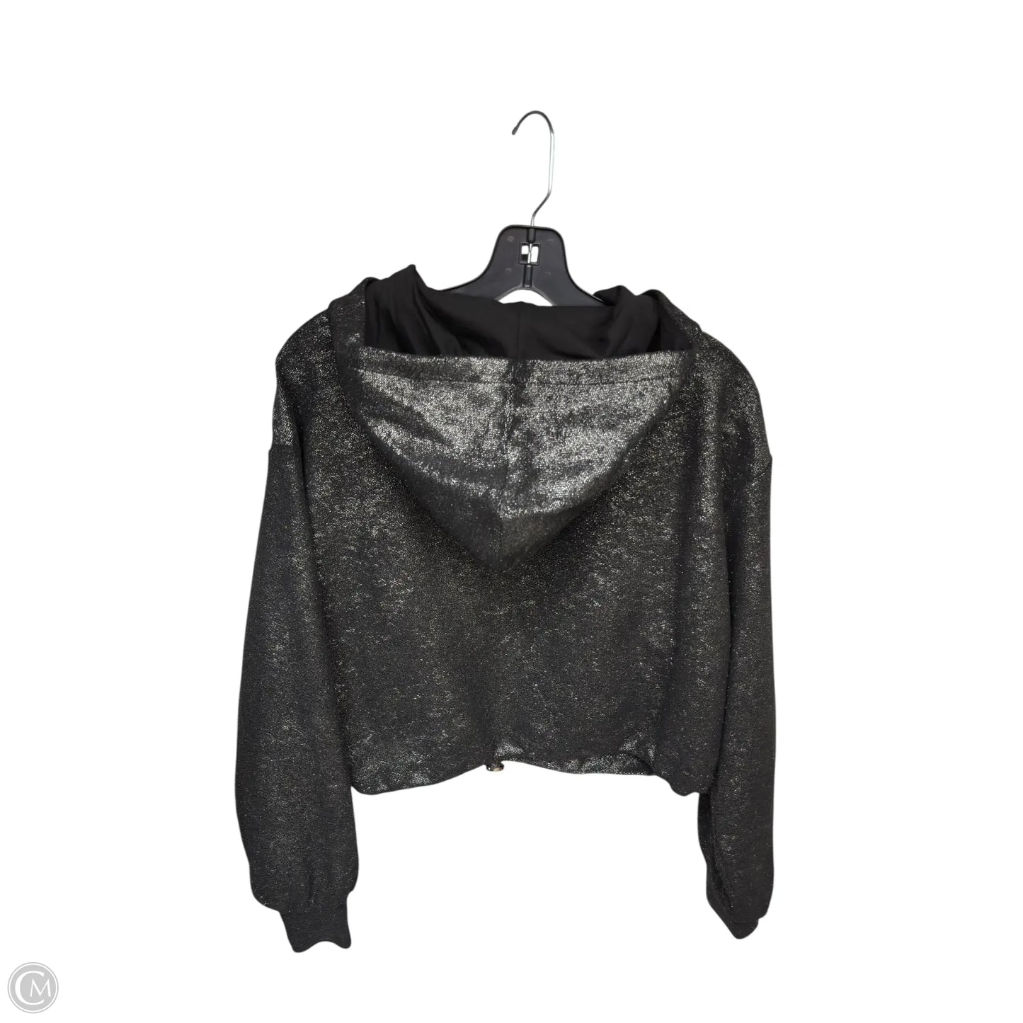 Sweatshirt Hoodie By Pilcro In Black & Silver, Size: Xs