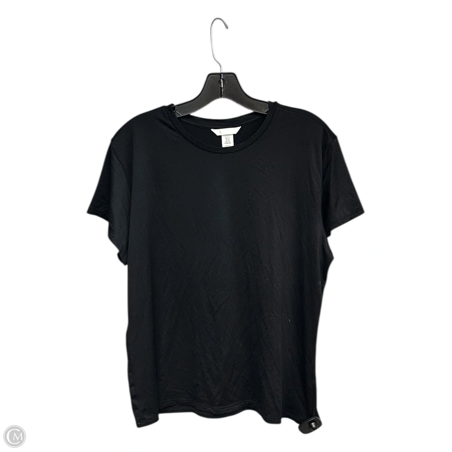 Top Short Sleeve Basic By H&m In Black, Size: Xxl