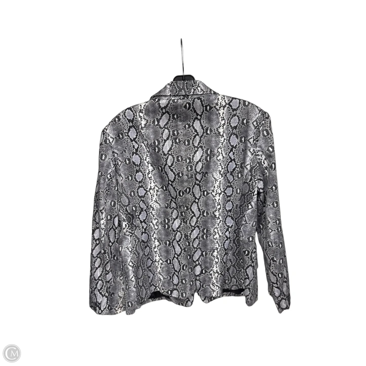 Blazer By Michael By Michael Kors In Snakeskin Print, Size: 12