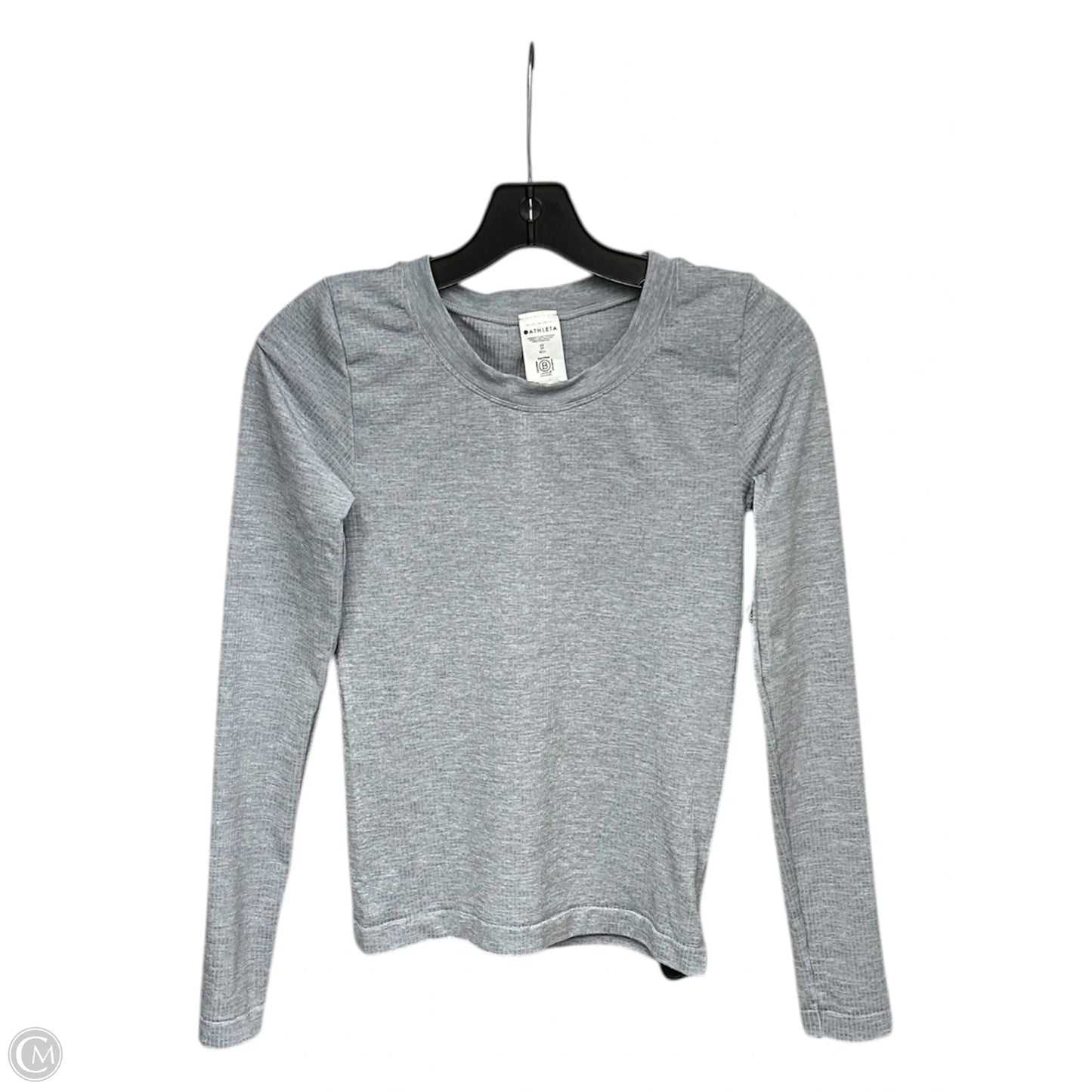 Athletic Top Long Sleeve Crewneck By Athleta In Grey, Size: Xs