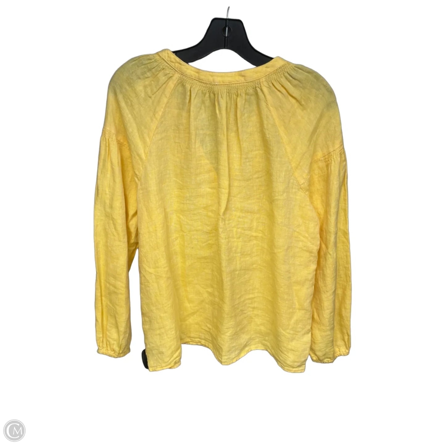 Top Long Sleeve By Talbots In Yellow, Size: M