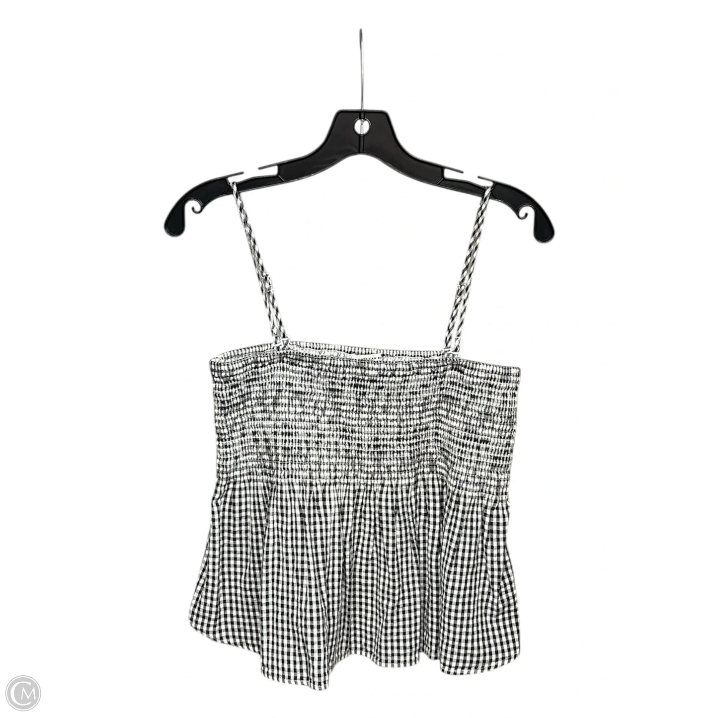 Top Sleeveless By American Eagle In Black & White, Size: M