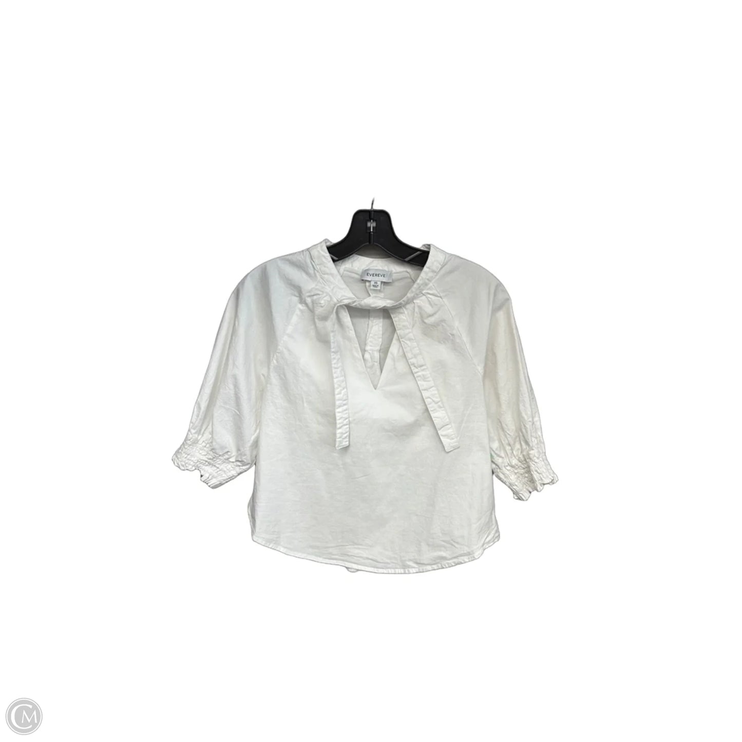 Top Short Sleeve By Evereve In Ivory, Size: Xs