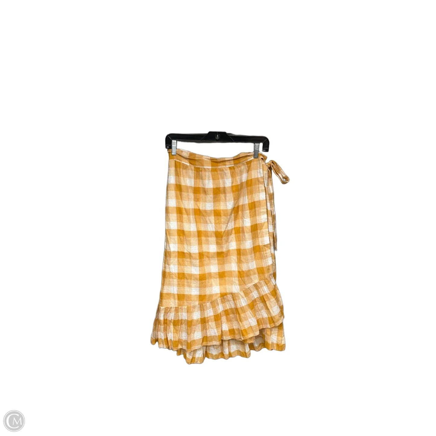 Skirt Midi By Lilla P In Orange & White, Size: S