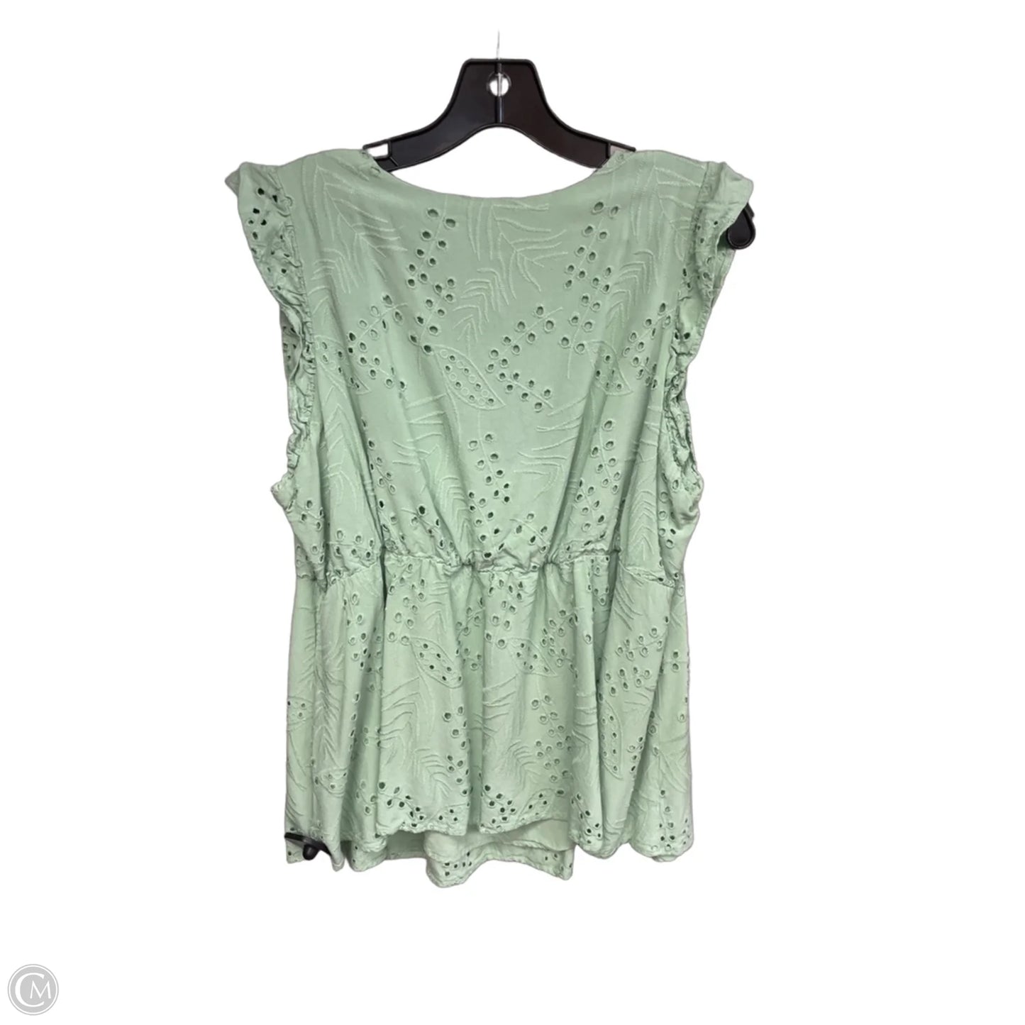 Top Sleeveless By Torrid In Green, Size: 1x