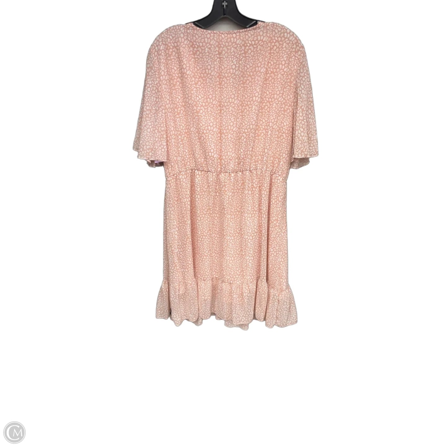 Dress Casual Short By Clothes Mentor In Pink & White, Size: Xl